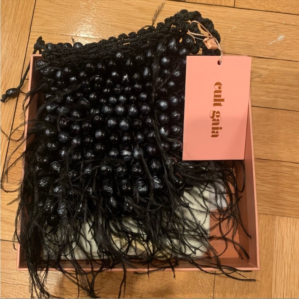 Dory Ostrich Feather Beaded Wristlet - Picture 6 of 15